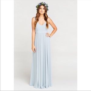 MuMu Jenn Steel Blue Maxi dress
